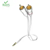 Inakustik 003100015 audiokaapeli 1.5 m 3.5mm 2 x RCA Valkoinen