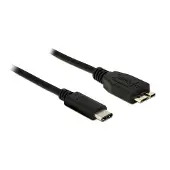 DeLOCK USB 3.2 Gen 2 USB-C – Micro-USB B -kaapeli, 1 m, musta