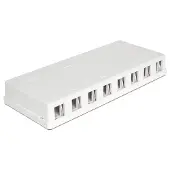 DeLOCK – Keystone Surface Mounted Box, 8-ports, white (86209)