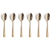 Amefa Austin 1410 six coffee spoons matt gold