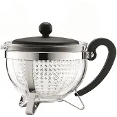 Bodum Tekanna - - Chambord - 1 L - Glas - Rostfritt stål - Grå