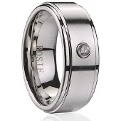 Bosie sormus kivellä 7022, titanium / tungsten, 7mm 20,40mm / 64