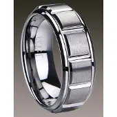 Bosie titanium / tungsten sormus 8mm TI&TU733 17,80mm / 56
