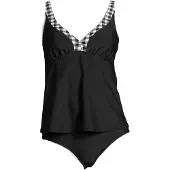 LASCANA Tankini harmaa / musta / valkoinen