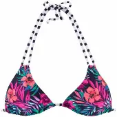 Venice beach Bikinitoppi 'Summer' laivastonsininen / monivärinen / vaaleanpunainen
