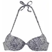 Venice beach Bikinitoppi 'Sugar' musta / valkoinen