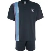 Le jogger Lyhyt pyjama marine / kuninkaallisen sininen / tummanpunainen / valkoinen