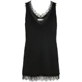 Rosemunde Rwbillie Sl Lace V-Neck Top - Black - 42