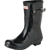 Hunter Womens Original Short Gloss Boot - Black - 38