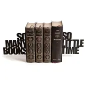Balvi Kirjatuki 'So Many Books' Musta Metalli Balvi