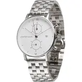 Kapten & Son Analoginen kello 'Chrono Silver Steel' hopea
