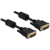 DeLOCK 5m DVI-I, 5 m, DVI-I, DVI-I, Musta, Kulta, Uros/naaras (83113)