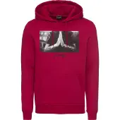 Mister tee Collegepaita 'Pray' harmaa / rubiininpunainen