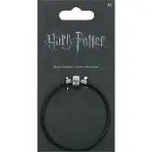 The Carat Shop Carat Shop - Leather Charm Bracelet 19cm Black (HP0029-19)