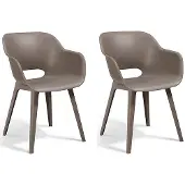 Allibert by KETER Ulkotuolit Akola 2 kpl cappuccino