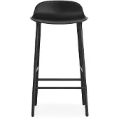 Normann Copenhagen Form baarituoli, 65 cm, musta teräs - musta