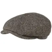 Stetson Men's Hatteras Wool Herringbone Grey Herringbone Lippalakit L