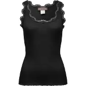 Rosemunde Rwbabette Silk Sl U-Neck Long Lace Top - Black - XS