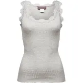 Rosemunde Rwbabette Silk Sl U-Neck Long Lace Top - Grey - M