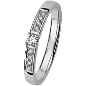 Kohinoor 033-210V-13 Timanttisormus valkokulta Margit 16