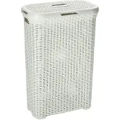 Curver Laundry Chest 40 L - Rottink Look - Ivory White - Kahvat ja klipsikansi