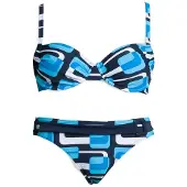 Kangaroos Bikini taivaansininen / musta / valkoinen