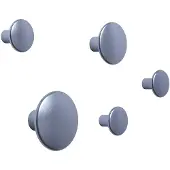 Muuto Dots Metal ripustimet, 5 kpl, pale blue