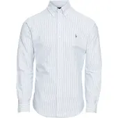Ralph Lauren Slim Fit Striped Oxford Shirt - Blue - XS