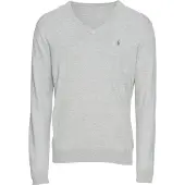 Ralph Lauren Slim Fit Cotton V-Neck Sweater - Grey - XS