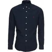 Ralph Lauren for man. 710723610003 Slim fit navy dyed oxford shirt (L), Casual, Cotton, Classic, Long sleeve
