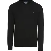 Ralph Lauren for man. 710684957008 Slim fit cotton jumper black (S), Casual, Classic