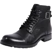 Jack & Jones Jfwalbany Leather Anthracite Sn - Black - 41