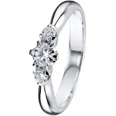 Kohinoor valkokulta Helene 033-235V-30 Timanttisormus 16