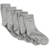 Minymo Ankle Sock -Solid (5-Pack) - Grey - 27-30