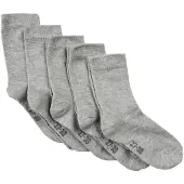 Minymo Ankle Sock -Solid (5-Pack) - Grey - 35-38