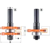 Cmt Jyrsinteräsarja tongue & groove; 12 mm; profile A+B; 2 osat