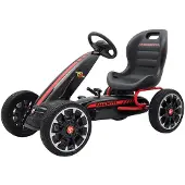 Kärkkäinen Abarth Gokart musta polkuauto kumirenkailla