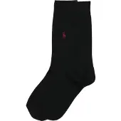 Ralph Lauren Cotton-Blend Dress Sock 2-Pack - Black - 43-46