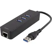 Deltaco Verkkosovitin 3x USB-A paikalla