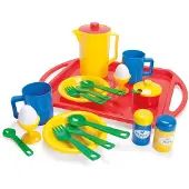Dantoy Breakfast Set On Tray In Net 23 Pcs - Multi/patterned - ONE SIZE