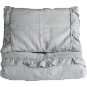 NG Baby Vauvansänky/Pinnasängyn Vuodesetti Röyhelöllä Light Grey One Size Pojat, Tytöt