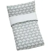 Rätt Start Elephant Eco, Bed Set, Crib, Pink - Grey - ONE SIZE
