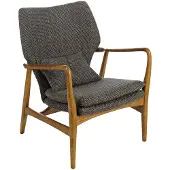 Pols Potten Chair Peggy Fabric Rough Grey - Nojatuolit Tekstiili Harmaa - 550-020-065