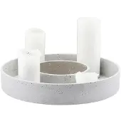 House Doctor The Ring Lysestage - Grey - Ø 35 cm