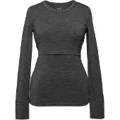 Boob Merino Wool Nursing Top, Long Sleeve - Grey - S