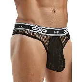 Male Power - Peep Show Low Rise Thong, black