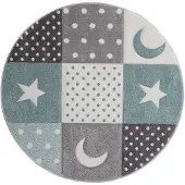 KM Home Atlas Star - Multi/patterned - 120X120CM ROUND