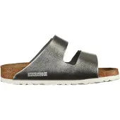 Birkenstock Arizona SFB Sandals Smooth Leather Women, metallic silver