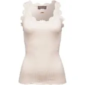Rosemunde Rwbabette Silk Sl U-Neck Long Lace Top - Beige - L