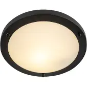 QAZQA Moderni pinta-asennusvalaisin musta 31 cm IP44 - Yuma